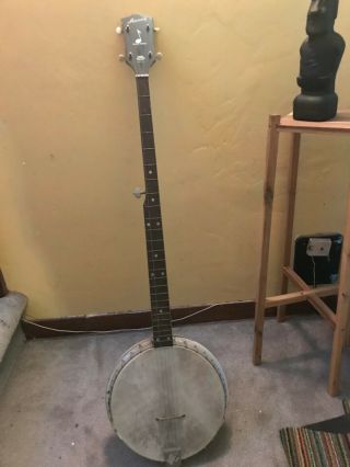 Vintage Harmony 5 String Banjo Black Steel Folk Music