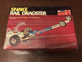 Rare Vintage Monogram Snake Rail Dragster Model Kit Rare Complete? Look