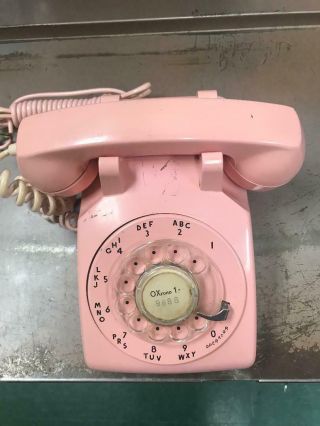 1960 Western Electric Pink C/d 500 Rotary Dial Vintage Telephone