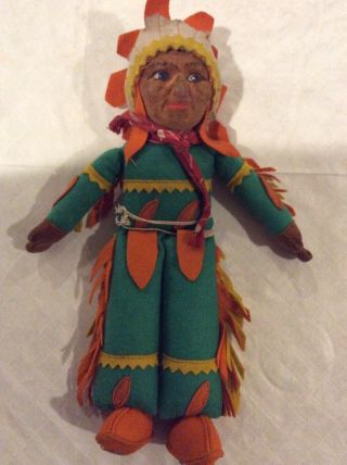 Vintage Norah Wellings Native American Indian 9 ".  Rare