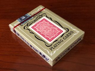 1 DECK Vintage Blue Ribbon Rosette playing cards w/tax stamp 3