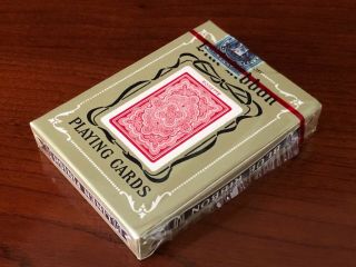 1 DECK Vintage Blue Ribbon Rosette playing cards w/tax stamp 4