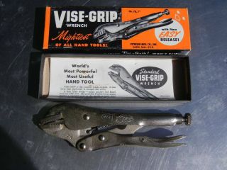 Vintage Petersen Vise Grip No.  7R Locking Pliers & Paper 2