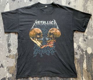 Metallica Vintage T - Shirt Sad But True 1993 - Size Xl - Brown Skulls Mega Rare.