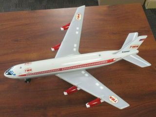 Vintage MARX TWA AIRLINE BATTERY OPERATED JET PLANE TOY w/ORIG BOX 4