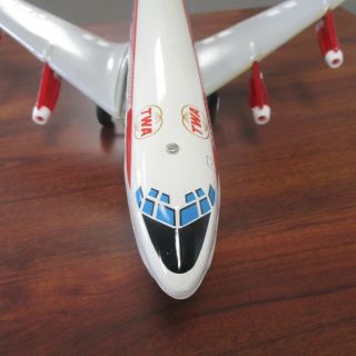 Vintage MARX TWA AIRLINE BATTERY OPERATED JET PLANE TOY w/ORIG BOX 5