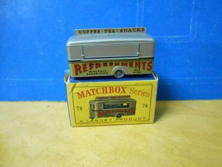Vintage Lesney Matchbox 74 Mobile Canteen Diecast - - Made In England
