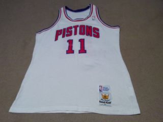 Vintage Sand Knit Macgregor 11 Isiah Thomas Detroit Pistons Jersey Large Zeke