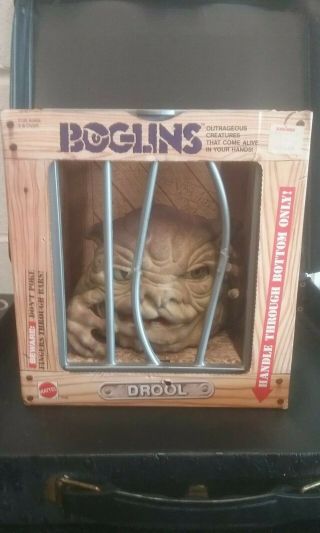 Vintage,  1987 Mattel Boglins - Drool - With Box And Hang Tag