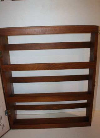 Vintage 1970 ' s THREE MOUNTAINEERS Wood 3 Shelf Spice/Herb Cabinet - Made in USA 6