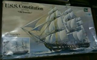 Vintage 1976 Revell Uss Constitution Old Ironsides Scale Plastic Model Kit 1/96