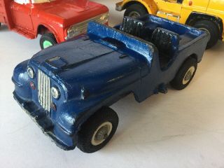 Vintage Duravit Rubber Toy Argentine Jeep Willys Blue 1:18 Or 7.  5” Argentina