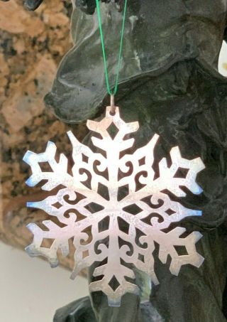 Vintage James Avery Sterling Silver Snowflake Christmas Ornament