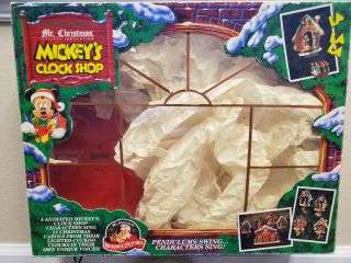VTG Mr.  Christmas Mickey ' s Clock Shop Lighted Musical Animated 1993 21 SONGS 3