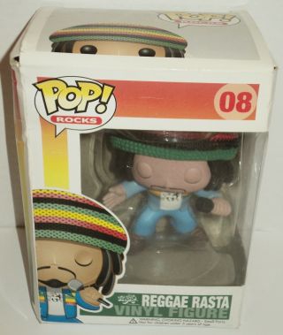 Funko Pop Rocks Series 08 Reggae Rasta Bob Marley Figure Vaulted Very Rare Mib