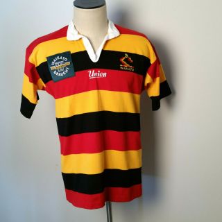 Waikato Zealand Vintage Wru Union Rugby Shirt Jersey Short Sleeve Stripe Med