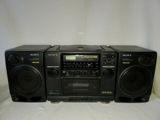 Sony Cfd - 510 Maga Bass Cd Radio Cassette - Corder Vintage Boombox