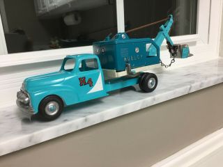Hubley 469 1951 - 52 Ford Truck & Steam Shovel Vintage Blue Die Cast Metal Toy H4