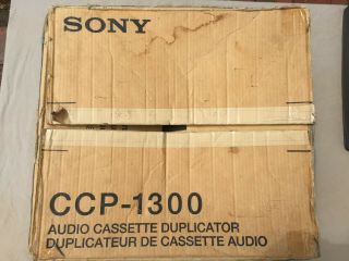 Vintage SONY CCP - 1300 Audio Cassette Duplicator High Speed with Cover & Cord 7