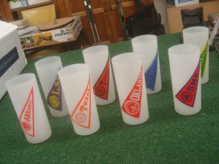 Vintage Southwest Conference,  Others Frosted Glasses College Football Ut,  Ou,  Bu