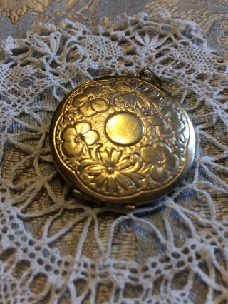 Antique Victorian Locket.  14k Gold Filled Large 1” Stunning