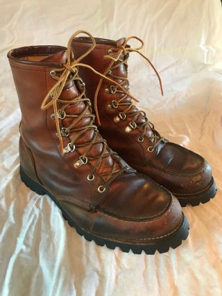 Vintage Red Wing Irish Setter Boots Model 855 Size 9 Ee Leather Lined