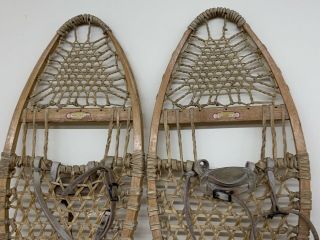 The Maine Snow Show by LL Bean Antique Wooden Snowshoes 14”x48” Vintage Wooden 3