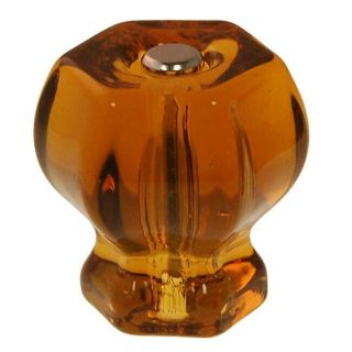 Set of 24 Vintage Antique Style Depression Glass Cabinet Knobs Amber Victorian 3