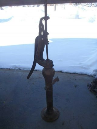 Rare Vintage Trahern Pump Co.  Rockfort Ill,  180 Cast Iron Water Pump,  Hand Pump
