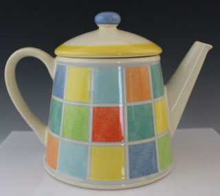 Vtg Signed Villeroy Boch Twist Alea Faience Porcelain Lidded Teapot