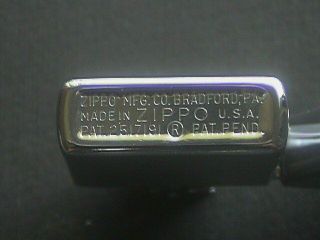 vintage stainless steel zippo lighter,  circa 1950 - 57 5
