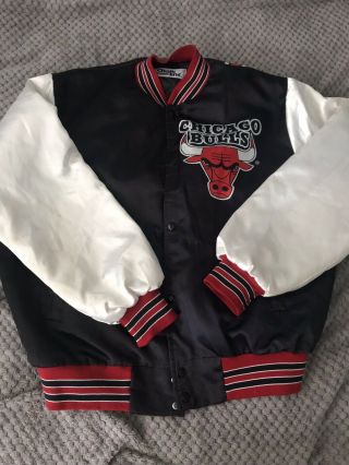 Rare,  Vintage Chicago Bulls Nba Chalk Line Fanimation Jacket,  Men Xl