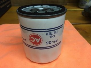 Vintage Embossed NOS AC Delco Chevy PF 25 Oil Filter 2