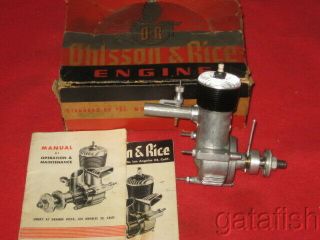 Vintage O&r 60 Special Wide Port Gas Ignition Model Airplane Engine Wbox