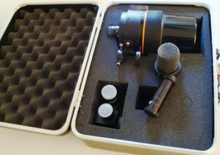 Vintage Celestron C 90 Telescope In Hard Case With Accessories