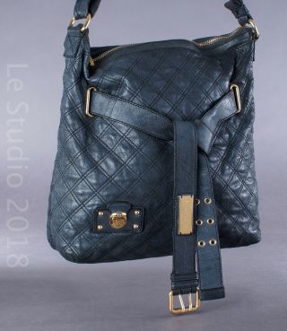 Marc Jacobs Gray Quilted Lambskin Leather Shoulder Bag,  Vintage.  Msrp: $1,  125