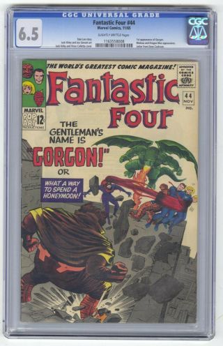 Fantastic Four 44 Cgc 6.  5 Vintage Marvel Comic Key Medusa Dragon Man 1st Gorgon