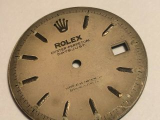 VINTAGE 1960 ' s ROLEX OYSTER PERPETUAL DATEJUST PIE PAN DIAL 28.  6mm RARE UNTOUCH 2