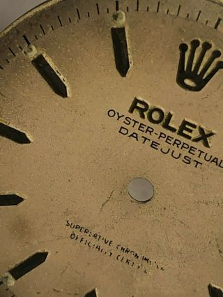 VINTAGE 1960 ' s ROLEX OYSTER PERPETUAL DATEJUST PIE PAN DIAL 28.  6mm RARE UNTOUCH 6