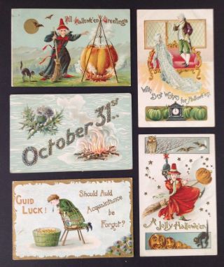 Vintage Halloween Postcards (5) Gottschalk Series 2040 (part 1) Asst.