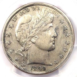 1899 - S Barber Half Dollar 50c - Pcgs Au Details - Rare Date - Certified Coin