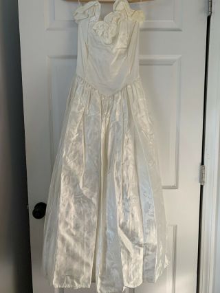Vintage Gunne Sax By Jessica Mcclintock Size 13 Ivory Wedding/prom Dress