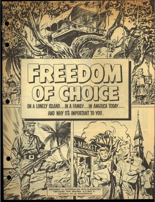 Freedom Of Choice Nn Rare Not In Guide Prototype (?) Giveaway Comic 1952 Vg - Fn