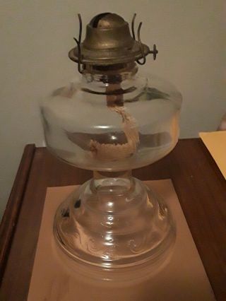 Vintage Eagle Oil Lamp Base With Wick