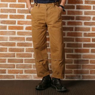 Bronson Double Front Knee Duck Canvas Hunting Pants Heavy Duty Work Trousers 2