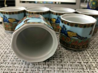 RARE Rosenthal Versace Le Voyage de Marco de Polo Egg Holder Cups (6 set) 3