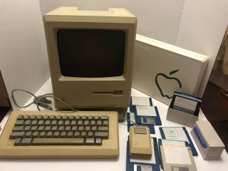 Rare Apple 1st Macintosh M0001 128k Computer Keyboard Mouse Floppies Receipt