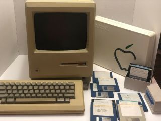 RARE Apple 1st MacIntosh M0001 128k Computer Keyboard Mouse Floppies Receipt 2