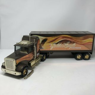 Vintage Nylint Golden Eagle Express Metal 18 Wheeler Semi And Truck,