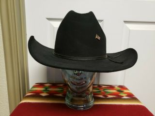 Vintage Resistol Western Cowboy Hat Size 7 3/4 Black Ribbon Hat Band 3x Beaver